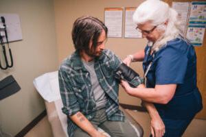 Nurse with a patient